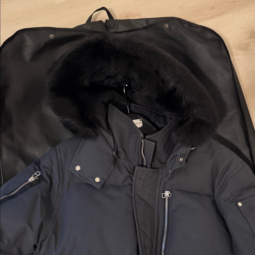 Moose Knuckles Original 3Q Fur Jacket – Size L – Granite / Black Fox Fur - Picture 4 of 16